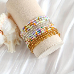 11-Piece Boho Pastel Bracelet Stack