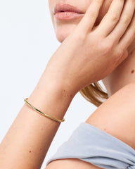 Gold Bangle Bracelet - Carter (2mm)