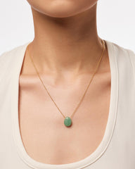 Gold Pendant Necklace - Pebble