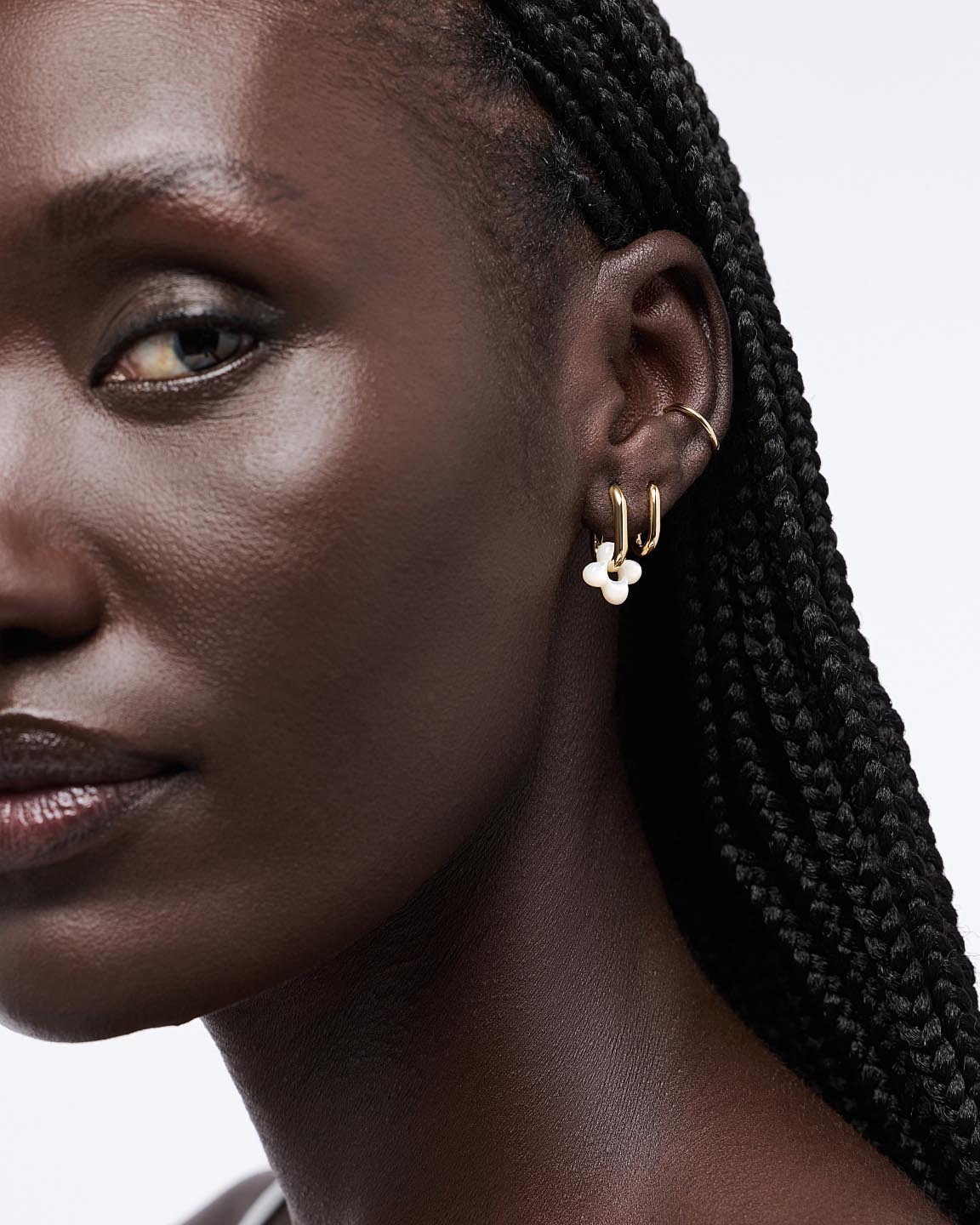 Flower Earrings - Cassia Hoops