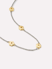 Flower Necklace - Rowena Necklace Two Tone