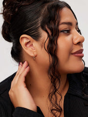 Small Gold Hoop Earrings - Gold Slim Hoops Large