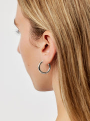Chunky Gold Hoop Earrings - Gold Classic Hoops Large