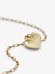 Gold Heart Necklace - Lev Small
