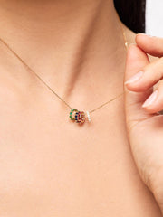 Solid Yellow Gold - Blue Sapphire Zeno Charm