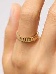 Solid Yellow Gold - Galaxy Ring Wide