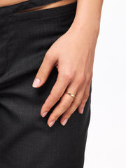 Solid White Gold - Slim Eclipse Ring