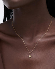Solid Yellow Gold - London Blue Topaz Mini Liora Charm