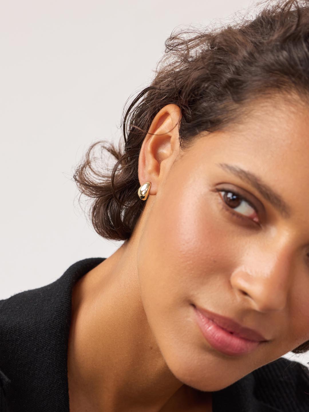 Gold Stud Earrings - Gold Mini Teardrop Studs