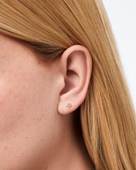 Solid Yellow Gold - Liora Flatback Single Stud