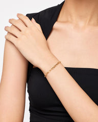 Gold Chain Bracelet - Gold Paperclip Bracelet