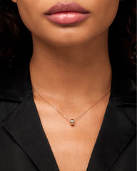 Solid Yellow Gold - Luna Charm Necklace