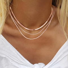 3-Piece Classic Necklace Choker Stack