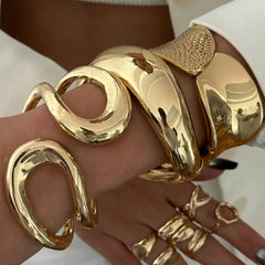3-Piece Chunky Bangle Bracelet Set