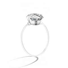Sterling Silver 1-2 Carat Moissanite Invisible Band Ring