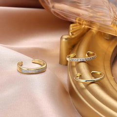 3-Piece 14K Opal Toe Rings
