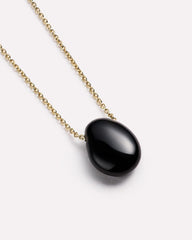 Gold Pendant Necklace - Pebble