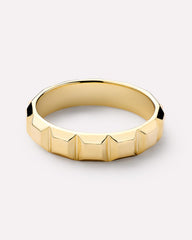 14K Gold Plated Unisex Square Band Rings For Women Ana Luisa Keira