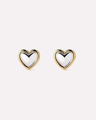 14K Gold Rhodium Plated Two Tone Love Lev Heritage Statement Stud Earrings For Women Ana Luisa Lev Studs Two Tone
