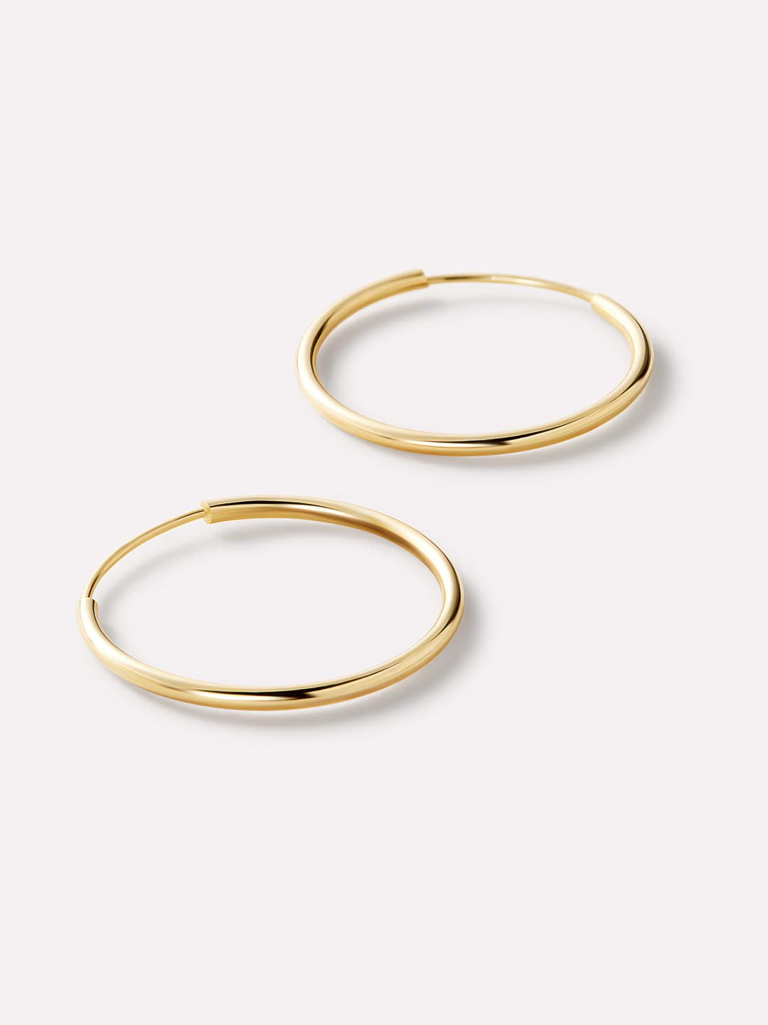 Small Gold Hoop Earrings - Gold Slim Hoops Large