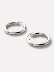 Chunky Gold Hoop Earrings - Gold Classic Hoops Large