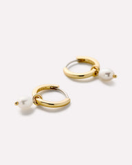 Drop Earrings - Lainey Medium Marble Blue