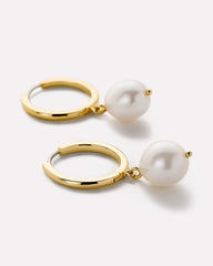 Drop Earrings - Lainey Medium Marble Blue