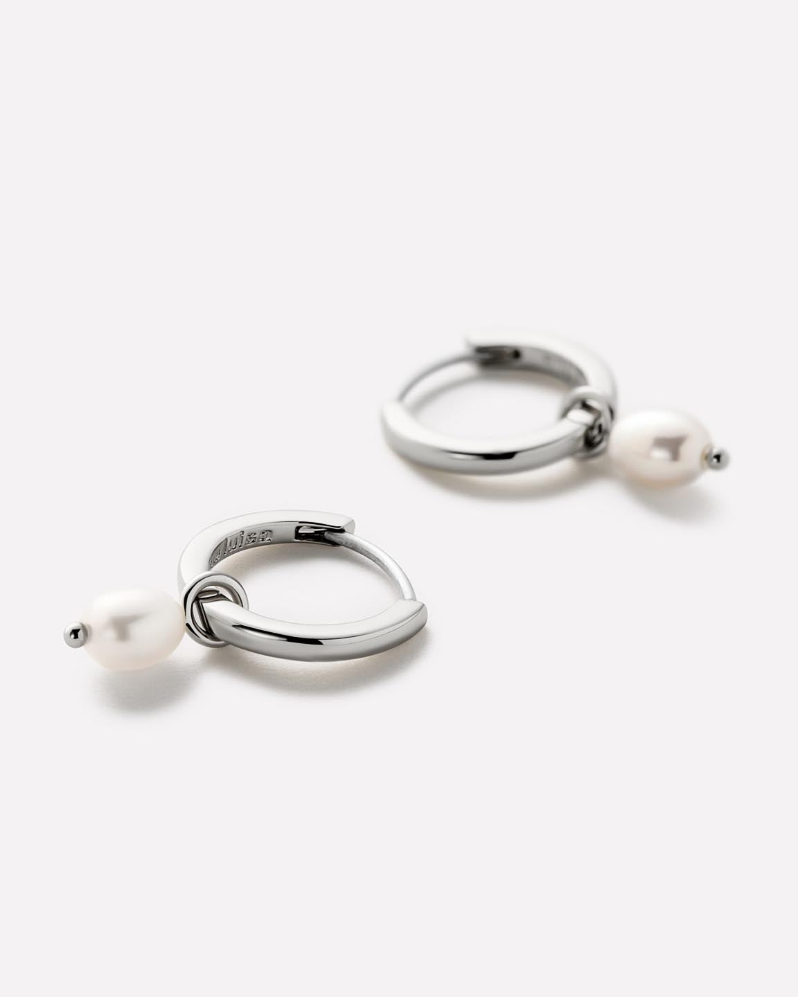 Drop Earrings - Lainey Medium Marble Blue