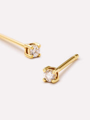 Lab Grown Diamond Earrings - Gold Medium Diamond Studs