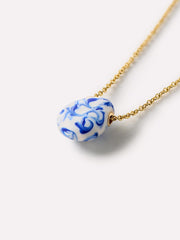 Gold Pendant Necklace - Pebble