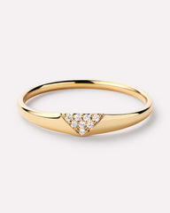 Solid Gold Diamond Fine Band Rings For Women Ana Luisa Trillion Diamond Signet Ring