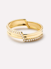 Solid Yellow Gold - Diamond Elevate Ring