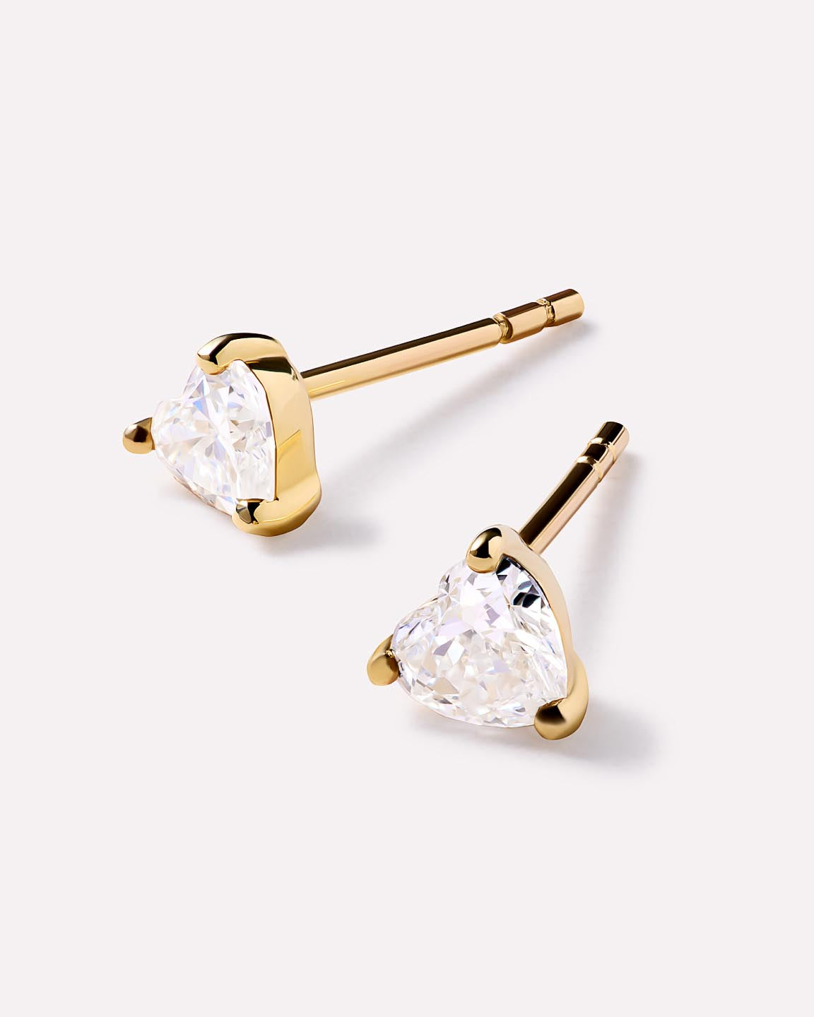 Solid Gold Diamond Fine Delicate Love Stud Earrings For Women Ana Luisa Gold Diamond Heart Studs