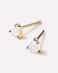 Solid Gold Diamond Fine Delicate Love Stud Earrings For Women Ana Luisa Gold Diamond Heart Studs