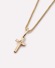Solid Yellow Gold - Diamond Cross Charm