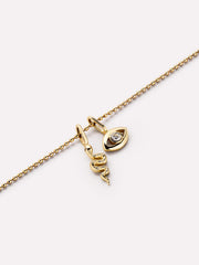 Gold Pendant - Gold Mini Evil Eye Charm