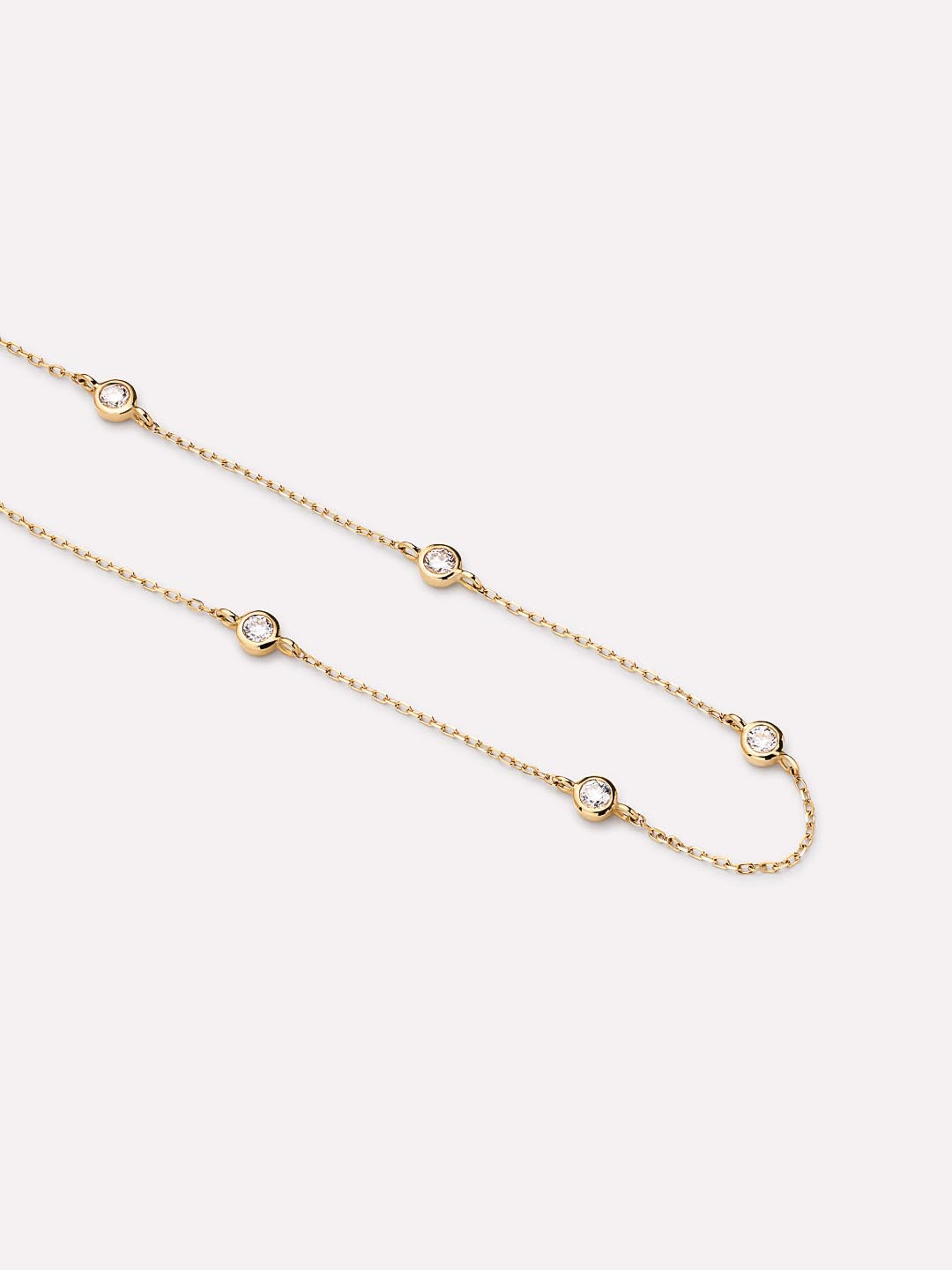Solid Yellow Gold - Alexandrite Birthstone Station Bracelet