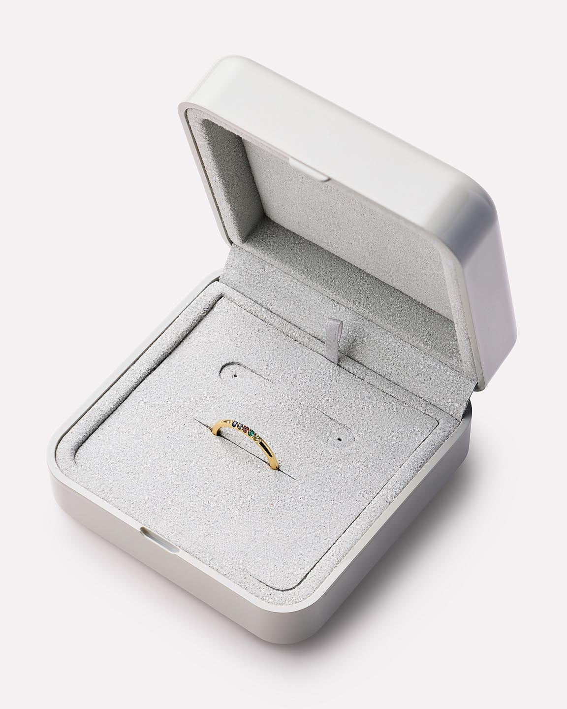 Solid Yellow Gold - 3 Stone Birthstone Ring
