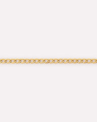 Solid Yellow Gold - Mini Curb Chain Bracelet