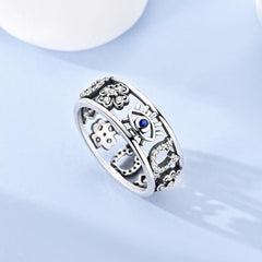 Sterling Silver Lucky Evil Eye Ring