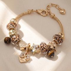 Playful Leopard Charm Bracelets