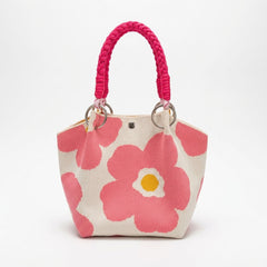 Knit Magnetic Clasp Bucket Bag