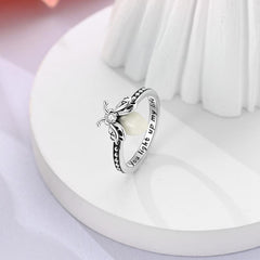 Sterling Silver Glowing Lume Firefly Ring