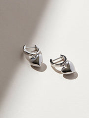 Puffed Heart Hoops - Jessica