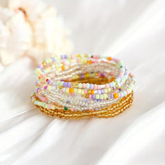11-Piece Boho Pastel Bracelet Stack