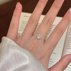 Sterling Silver 1-2 Carat Moissanite Invisible Band Ring