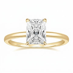 3ct Sterling Silver Radiant Cut Ring