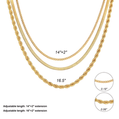 3-Piece Classic Necklace Choker Stack