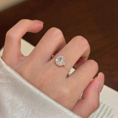 Sterling Silver 1-2 Carat Moissanite Invisible Band Ring