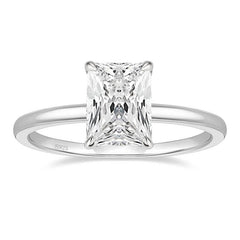 3ct Sterling Silver Radiant Cut Ring
